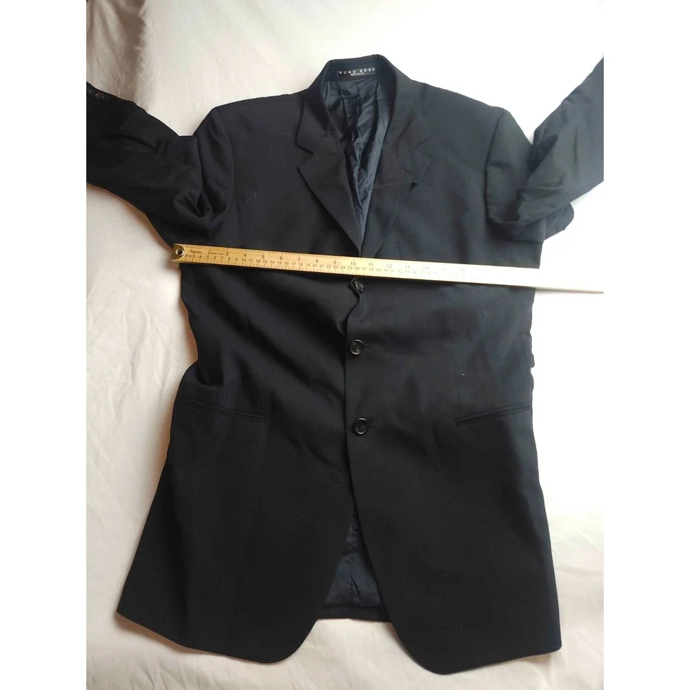 Hugo Boss Einstein Blazer Mens 40S Black Twill Suit Jacket Sport Coat Business